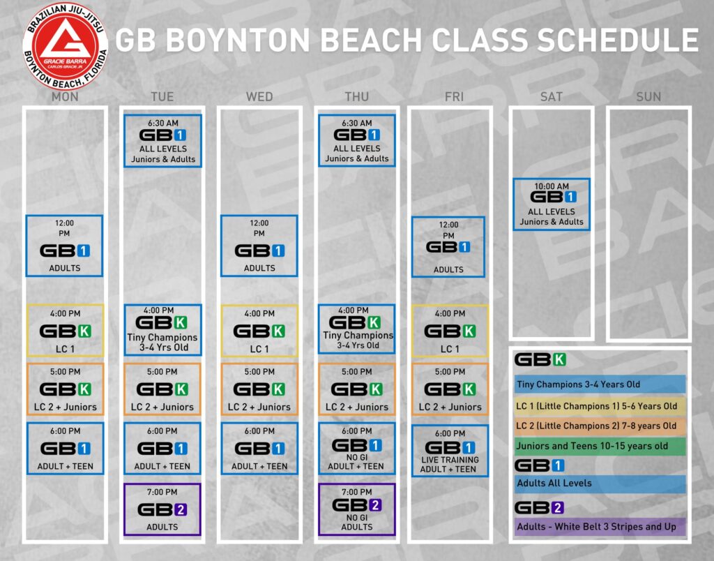 Our Class Schedule